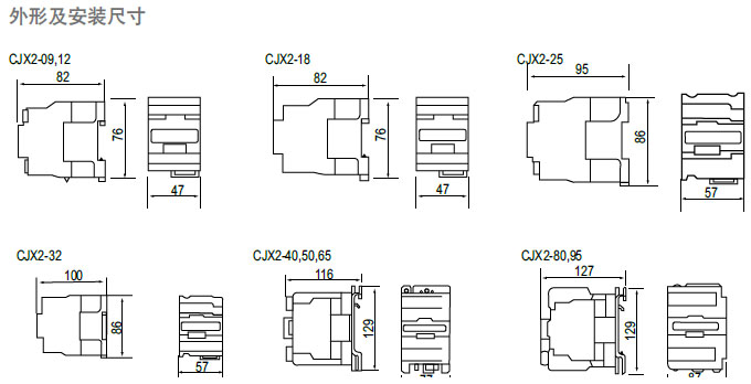 CJX2-5008交直流接觸器